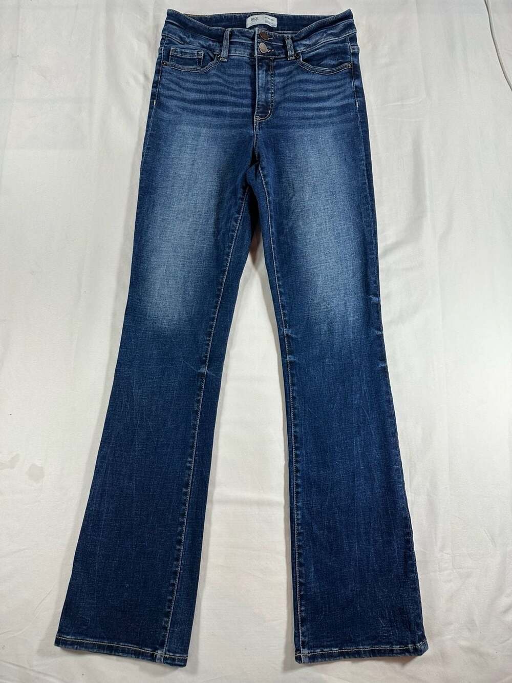 BKE Parker High Rise Tailored Bootcut Jeans Size 27 Dark Wash